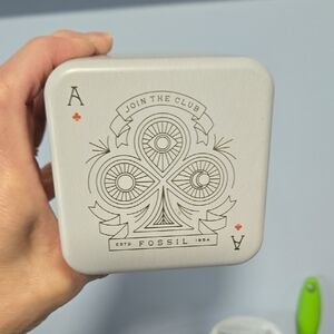 Fossil Decorative Gray Tin Box